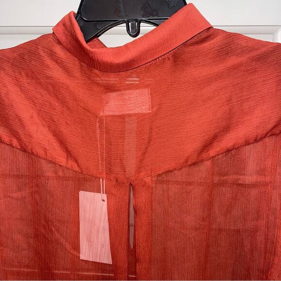 TJD The Jetset Diaries Ara Rust Burnt Orange Blouse Small - Picture 6 of 12